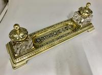 Victorian Brass Inkwell Desk Companion c.1875 (8 of 9) Victorian Brass Inkwell Desk Companion c.1875 (8 of 9)