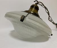 Original Holophane Flying Saucer Glass Pendant Light (11 of 11) Original Holophane Flying Saucer Glass Pendant Light (11 of 11)