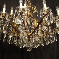 Italian Gilt & Crystal 22 Light Antique Chandelier (10 of 10) Italian Gilt & Crystal 22 Light Antique Chandelier (10 of 10)