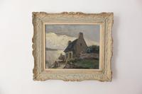 Old Cottage Overlooking The Coast - Oil on Canvas (5 of 10) Old Cottage Overlooking The Coast - Oil on Canvas (5 of 10)