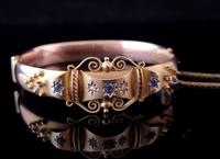 Antique Sapphire and Diamond bangle, 9ct Rose gold (6 of 11) Antique Sapphire and Diamond bangle, 9ct Rose gold (6 of 11)