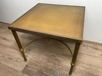 French Brass Square Leather Top Coffee Table (14 of 28) French Brass Square Leather Top Coffee Table (14 of 28)