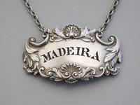 19th Century Provincial / Colonial Cast Silver Wine Label 'Madeira' by G.C. 'makers mark only' c.1830-1850 (3 of 7) 19th Century Provincial / Colonial Cast Silver Wine Label 'Madeira' by G.C. 'makers mark only' c.1830-1850 (3 of 7)