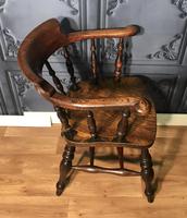 Victorian Elm Captains Smokers Bow Chair (10 of 13) Victorian Elm Captains Smokers Bow Chair (10 of 13)