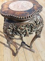 Tall 19th Century Chinese Marble Top Stand (4 of 4) Tall 19th Century Chinese Marble Top Stand (4 of 4)