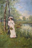 'R.M Stewart' Original Lovely 19thc Elegant Lady Oil Portrait Painting '1886' (2 of 11) 'R.M Stewart' Original Lovely 19thc Elegant Lady Oil Portrait Painting '1886' (2 of 11)