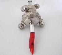 Very Rare Chinese Export Silver Baby Whistle Rattle & Teether KW c.1860 (5 of 7) Very Rare Chinese Export Silver Baby Whistle Rattle & Teether KW c.1860 (5 of 7)