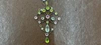 9ct Topaz Peridot & Pearl Pendant