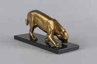 French Art Deco Sculpture of Gilded Spelter Panther on Marble Base I Rochard (4 of 9) French Art Deco Sculpture of Gilded Spelter Panther on Marble Base I Rochard (4 of 9)