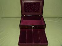 Unisex Inlaid Rosewood Jewellery Box + Tray. c1850 (11 of 13) Unisex Inlaid Rosewood Jewellery Box + Tray. c1850 (11 of 13)