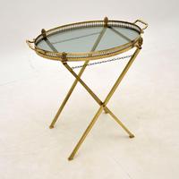 Vintage French Brass Folding Side Table (2 of 8) Vintage French Brass Folding Side Table (2 of 8)