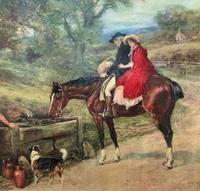 19thC English School - Horse & Hound Country landscape Oil Painting (7 of 11) 19thC English School - Horse & Hound Country landscape Oil Painting (7 of 11)