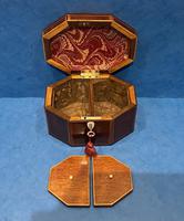 Georgian Hexagonal Mahogany Twin Section Tea Caddy with Inlay (18 of 18) Georgian Hexagonal Mahogany Twin Section Tea Caddy with Inlay (18 of 18)