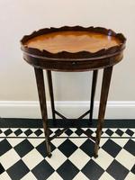Small Antique Wine or Candle Table With Galleried Top & Pull Out Shelf (2 of 13) Small Antique Wine or Candle Table With Galleried Top & Pull Out Shelf (2 of 13)