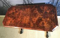 Victorian Burr Walnut Stretcher Table (7 of 9) Victorian Burr Walnut Stretcher Table (7 of 9)