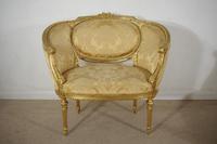 Pair of 19th Century French Gilt Louis XVI Style Armchairs (3 of 19) Pair of 19th Century French Gilt Louis XVI Style Armchairs (3 of 19)