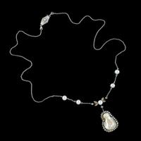 Art Deco Baroque Pearl Diamond Lavaliere Necklace 18ct Gold 2ct of Diamond c.1920 (8 of 9) Art Deco Baroque Pearl Diamond Lavaliere Necklace 18ct Gold 2ct of Diamond c.1920 (8 of 9)