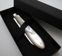 Large Antique Edwardian 1902 Sterling Silver & Mother of Pearl Folding Fruit Knife Penknife, William Gallimore, Sheffield (1 of 10)