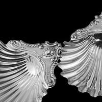Antique Victorian Solid Silver Pair of Butter Dishes, Shell Design - Josiah Williams & Co 1894 (10 of 13) Antique Victorian Solid Silver Pair of Butter Dishes, Shell Design - Josiah Williams & Co 1894 (10 of 13)