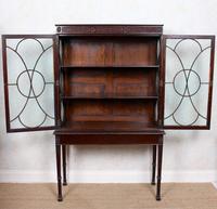 Edwardian Glazed Bookcase Cabinet on Stand Astragal Mahogany (11 of 11) Edwardian Glazed Bookcase Cabinet on Stand Astragal Mahogany (11 of 11)
