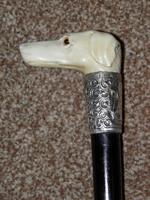 Edwardian J.Howell Hallmarked 1902 Silver Lurcher Dogs Head Walking Stick / Cane (5 of 14) Edwardian J.Howell Hallmarked 1902 Silver Lurcher Dogs Head Walking Stick / Cane (5 of 14)