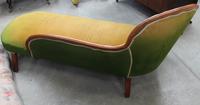 1940's Mahogany Framed Chaise in Green Upholstery. Good Shape (3 of 3) 1940's Mahogany Framed Chaise in Green Upholstery. Good Shape (3 of 3)