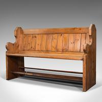 Antique Bench Seat, English, Pine, Pew, Ecclesiastic Taste, Victorian c.1900 (3 of 12) Antique Bench Seat, English, Pine, Pew, Ecclesiastic Taste, Victorian c.1900 (3 of 12)