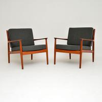 Pair of Danish Teak Vintage Armchairs by Grete Jalk (2 of 11) Pair of Danish Teak Vintage Armchairs by Grete Jalk (2 of 11)