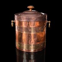 Antique Fireside Bin, English, Copper, Brass, Decorative, Scuttle, Edwardian (2 of 12) Antique Fireside Bin, English, Copper, Brass, Decorative, Scuttle, Edwardian (2 of 12)