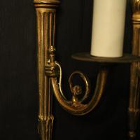 French Pair of Single Gilded Flame Antique Wall Lights (7 of 10) French Pair of Single Gilded Flame Antique Wall Lights (7 of 10)