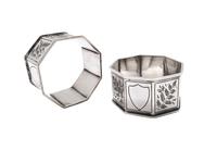 Pair of Antique Victorian Sterling Silver Napkin Rings in Case 1893 (2 of 9) Pair of Antique Victorian Sterling Silver Napkin Rings in Case 1893 (2 of 9)