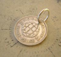 Vintage Pocket Watch Chain Fob 1941 WW2 Lucky Silver Three Pence Old 3d Coin Fob (3 of 6) Vintage Pocket Watch Chain Fob 1941 WW2 Lucky Silver Three Pence Old 3d Coin Fob (3 of 6)