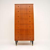 1960's Vintage Mahogany & Brass Tallboy Chest of Drawers (2 of 8) 1960's Vintage Mahogany & Brass Tallboy Chest of Drawers (2 of 8)