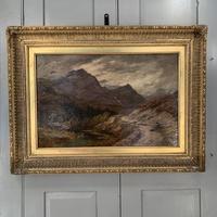 Antique Victorian Scottish landscape oil painting with shepherd and flock of sheep (5 of 10) Antique Victorian Scottish landscape oil painting with shepherd and flock of sheep (5 of 10)