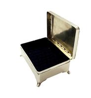 Antique Sterling Silver 4" x 3" Trinket Box 1918 (2 of 9) Antique Sterling Silver 4" x 3" Trinket Box 1918 (2 of 9)
