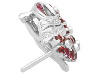 1.86ct Ruby & 0.55ct Diamond, 12ct White Gold Earrings c.1930 (4 of 9) 1.86ct Ruby & 0.55ct Diamond, 12ct White Gold Earrings c.1930 (4 of 9)
