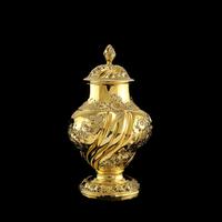 Antique Georgian Solid Silver Gilt Tea Caddy / Sugar Caster, Baronet Coat of Arms (heathcote) - Samuel Taylor 1753 (6 of 27) Antique Georgian Solid Silver Gilt Tea Caddy / Sugar Caster, Baronet Coat of Arms (heathcote) - Samuel Taylor 1753 (6 of 27)