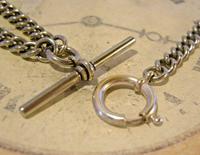 Victorian Pocket Watch Chain 1890s Antique Albo Silver Curb Link Albert With T Bar (9 of 12) Victorian Pocket Watch Chain 1890s Antique Albo Silver Curb Link Albert With T Bar (9 of 12)