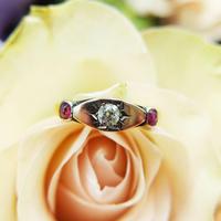 Antique Victorian 22ct 9ct Gold Old Mine Cut Diamond & Ruby Trilogy Ring | Three Stone Ring (7 of 10) Antique Victorian 22ct 9ct Gold Old Mine Cut Diamond & Ruby Trilogy Ring | Three Stone Ring (7 of 10)