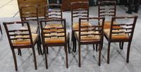 1920's Set of 8 Mahogany Bar Back Dining Chairs in Gold (2 of 3) 1920's Set of 8 Mahogany Bar Back Dining Chairs in Gold (2 of 3)