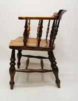 Victorian Smokers Bow or Captains Chair, Elm / Beech - Large Seat, Wide Arms (10 of 13) Victorian Smokers Bow or Captains Chair, Elm / Beech - Large Seat, Wide Arms (10 of 13)