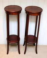 Pair of Edwardian Mahogany Jardinière Stands (8 of 10) Pair of Edwardian Mahogany Jardinière Stands (8 of 10)