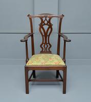 Elegant Chippendale Revival Mahogany Elbow Chair (13 of 13) Elegant Chippendale Revival Mahogany Elbow Chair (13 of 13)