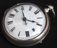 Superb Antique Silver Pair Case Pocket Watch Fusee Verge Escapement Key Wind Enamel Dial Johnson London (6 of 8) Superb Antique Silver Pair Case Pocket Watch Fusee Verge Escapement Key Wind Enamel Dial Johnson London (6 of 8)