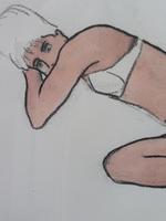 Pair of Watercolours Girl in a Bikini Listed French Artist Janine Marca 1960s (8 of 10) Pair of Watercolours Girl in a Bikini Listed French Artist Janine Marca 1960s (8 of 10)