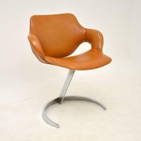 Pair of French Leather & Chrome Scimitar Chairs by Boris Tabacoff (5 of 10) Pair of French Leather & Chrome Scimitar Chairs by Boris Tabacoff (5 of 10)