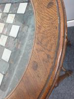 Edwardian Antique Painted Games Oak Side Table Glass Top (7 of 8) Edwardian Antique Painted Games Oak Side Table Glass Top (7 of 8)