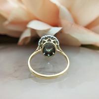 Vintage 18ct Gold Aquamarine & Diamond Cluster Ring, 18k Dress Cocktail Statement (9 of 12) Vintage 18ct Gold Aquamarine & Diamond Cluster Ring, 18k Dress Cocktail Statement (9 of 12)