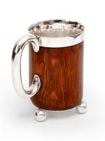 Antique John Grinsell & Son Oak and Silver Plate Half Pint Tankard (3 of 4) Antique John Grinsell & Son Oak and Silver Plate Half Pint Tankard (3 of 4)