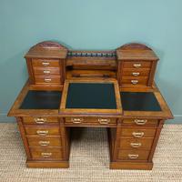 High Quality Maple & Co Antique Victorian Pedestal Desk (10 of 11) High Quality Maple & Co Antique Victorian Pedestal Desk (10 of 11)